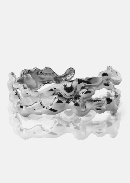 Ring Molten Wave - Forsølvet