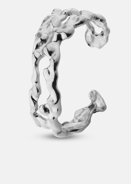 Ring Molten Wave - Forsølvet