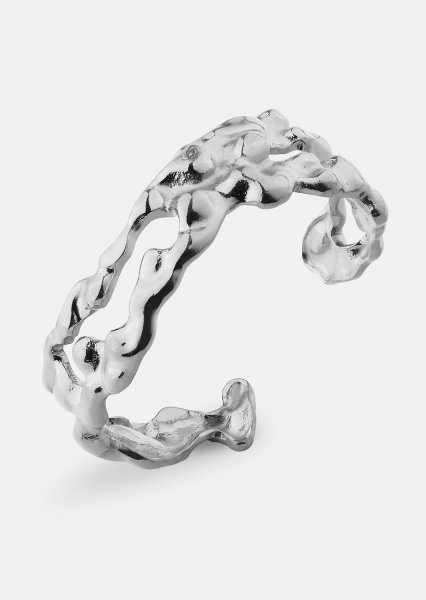Ring Molten Wave - Forsølvet