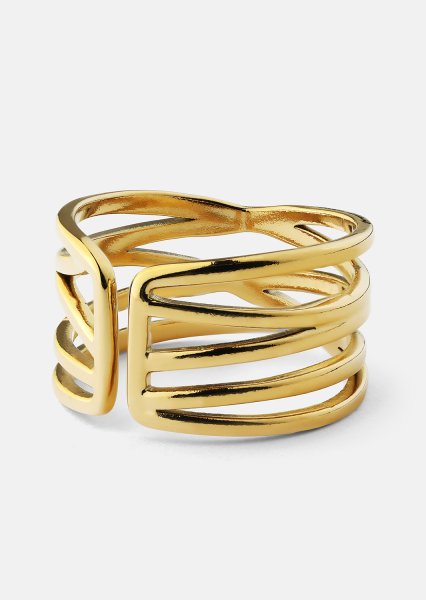 Ring Golden Maze - 18k Forgyldt