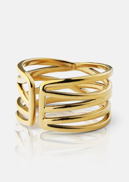 Ring Golden Maze - 18k Forgyldt