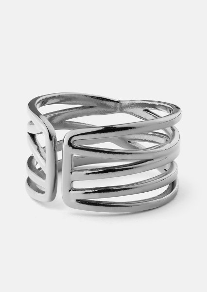 Ring Silver Maze - Forsølvet