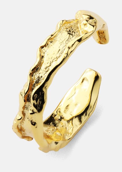 Ring Raw Texture - 18k guldbelagt