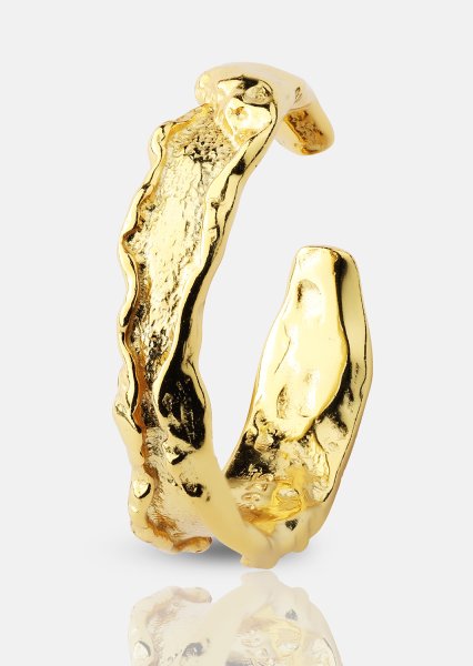 Ring Raw Texture - 18k guldbelagt