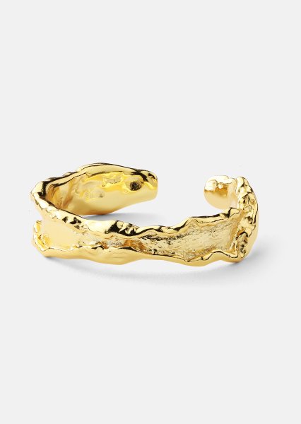 Ring Raw Texture - 18k guldbelagt