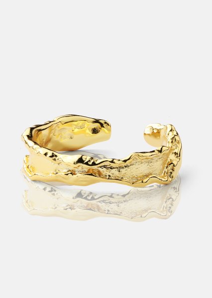 Ring Raw Texture - 18k guldbelagt