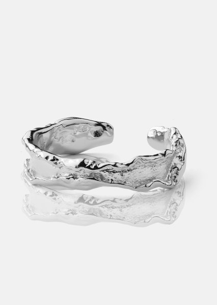 Ring Raw Texture - Forsølvet