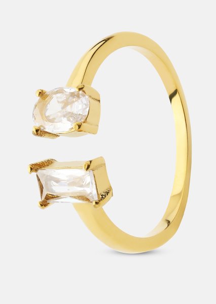 Ring Duo Cut - 18k Forgyldt