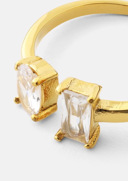 Ring Duo Cut - 18k Forgyldt