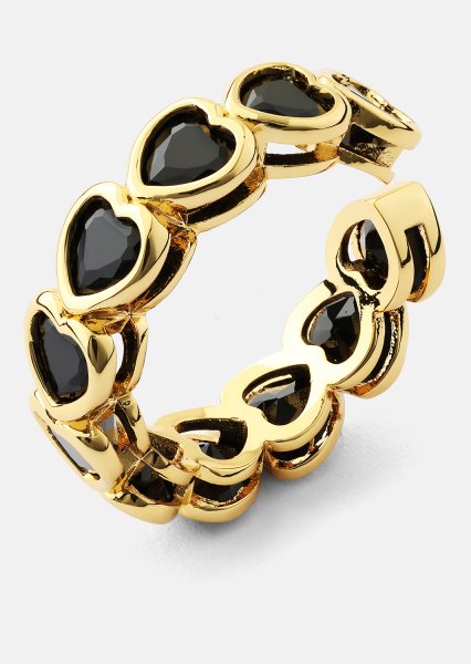 Ring Eternal Night Heart - 18k Forgyldt
