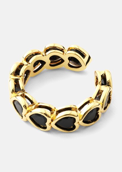 Ring Eternal Night Heart - 18k Forgyldt