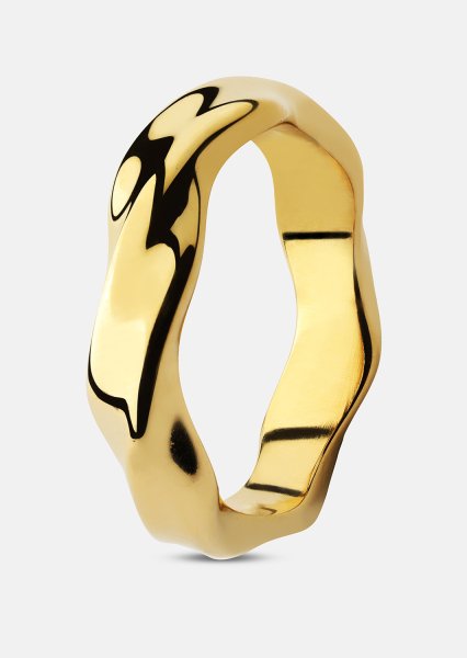 Ring Flow - 18k Forgyldt