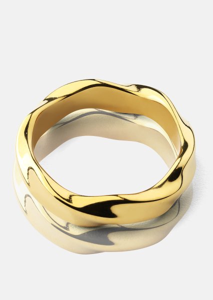 Ring Flow - 18k Forgyldt