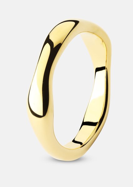 Ring Flow Ring Thin - 18k Forgyldt