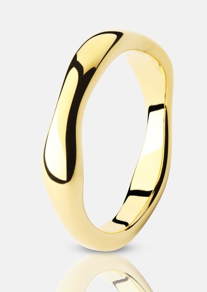 Ring Flow Ring Thin - 18k Forgyldt