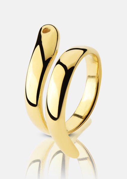 Ring Wave - 18k Forgyldt