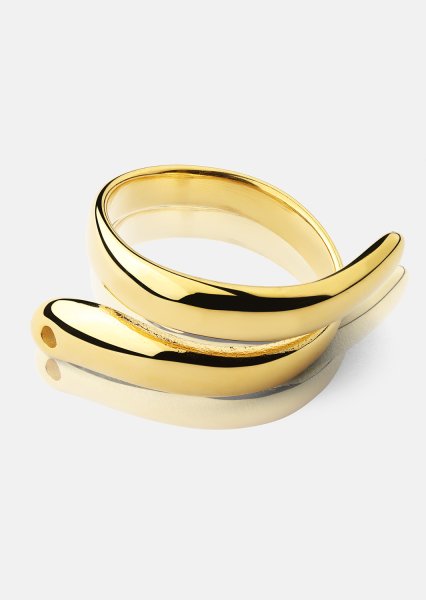Ring Wave - 18k Forgyldt