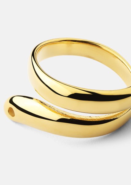 Ring Wave - 18k Forgyldt