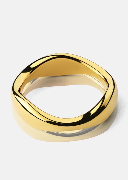 Ring Organic Curve - 18k Forgyldt