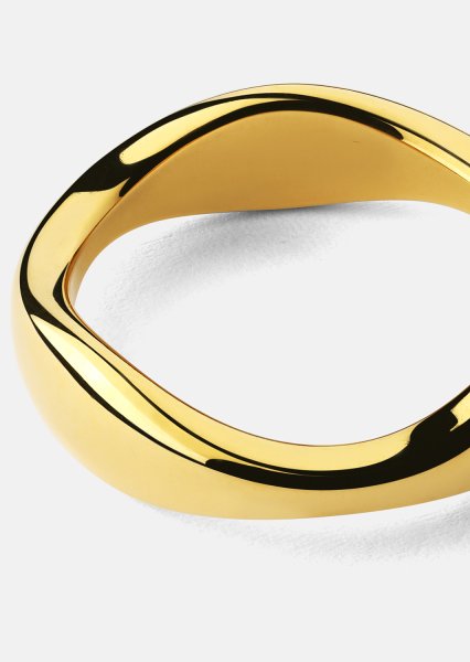 Ring Organic Curve - 18k Forgyldt
