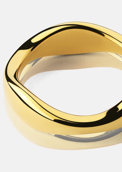 Ring Organic Curve - 18k Forgyldt
