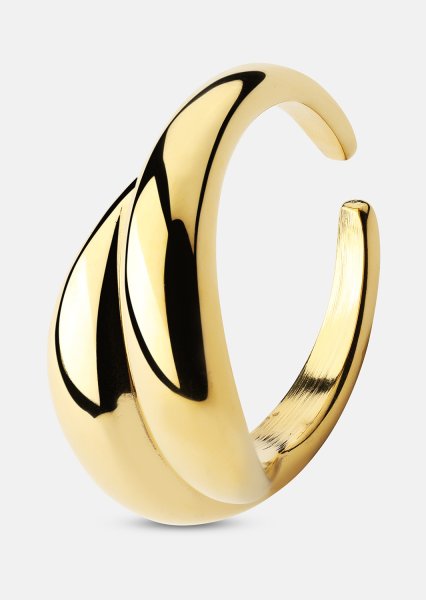 Ring Wave Bold - 18k Forgyldt