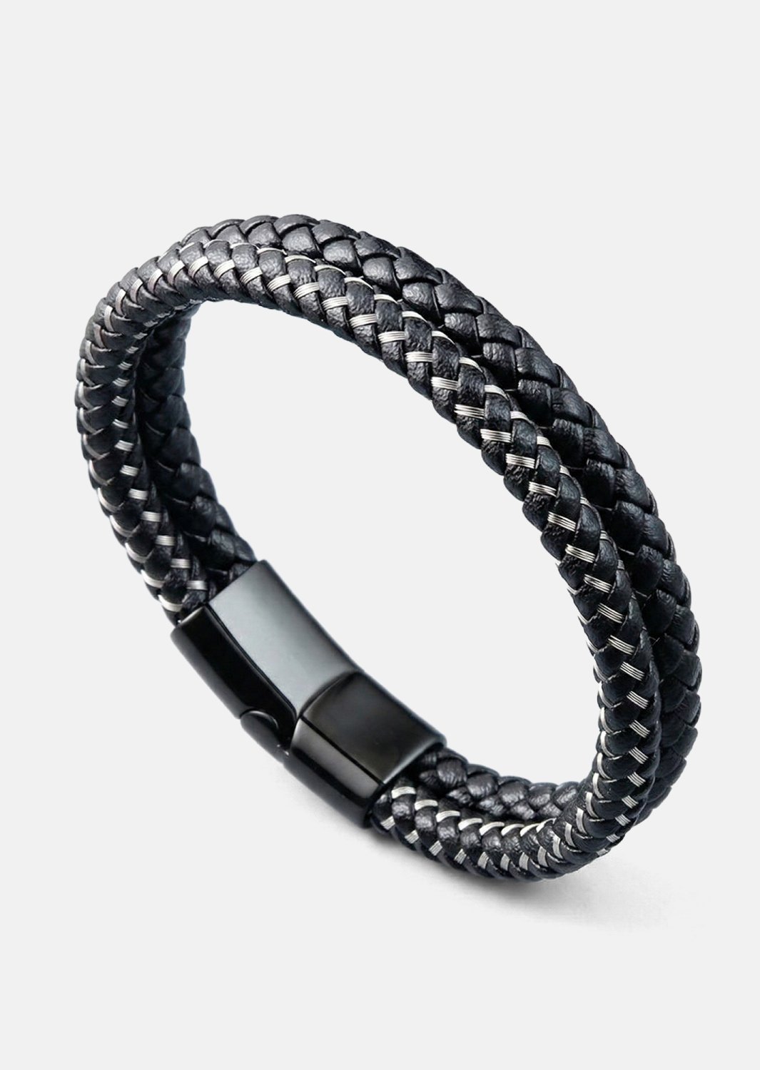 Læderarmbånd Shadow Weave