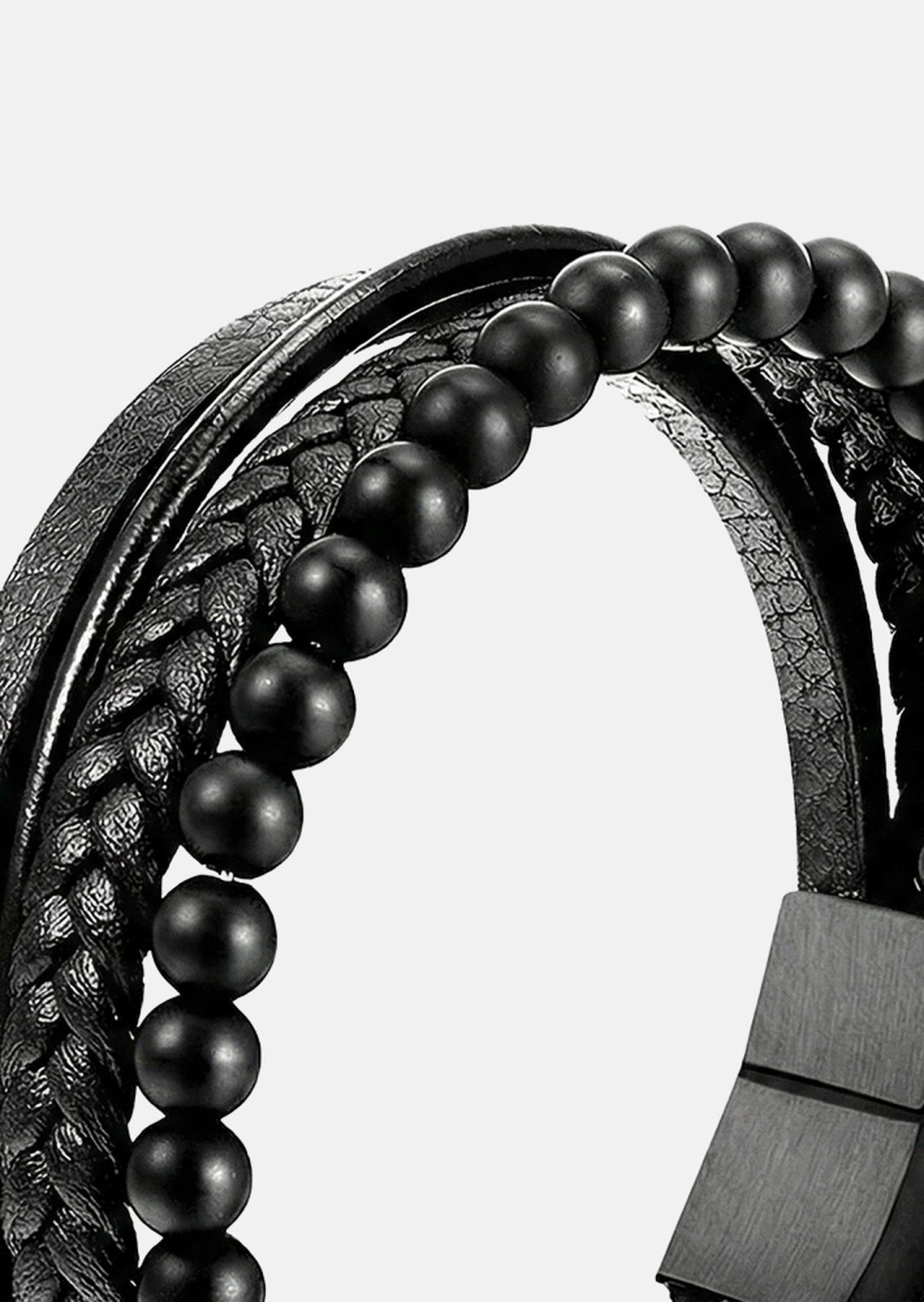 Læderarmbånd Noble Noir