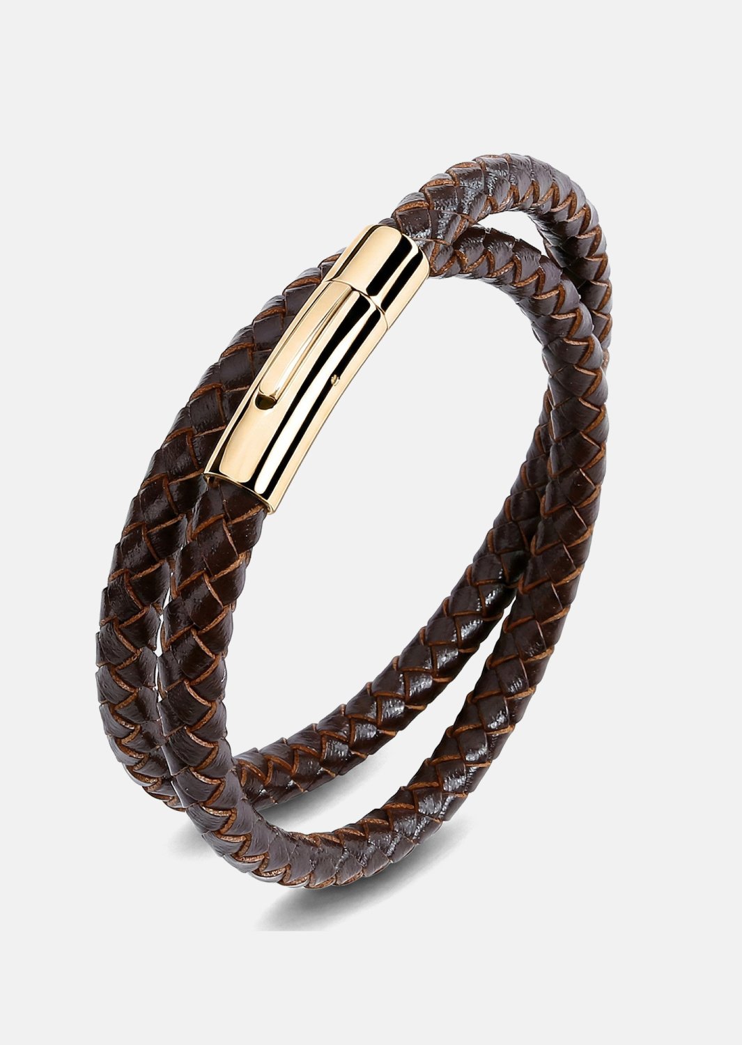 Læderarmbånd Virtue Weave