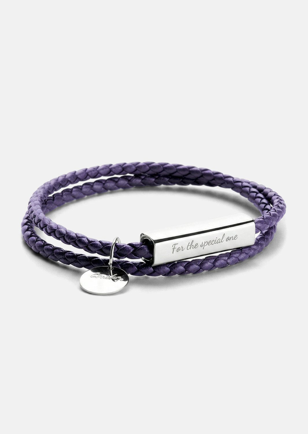 Læderarmbånd Violet Edge