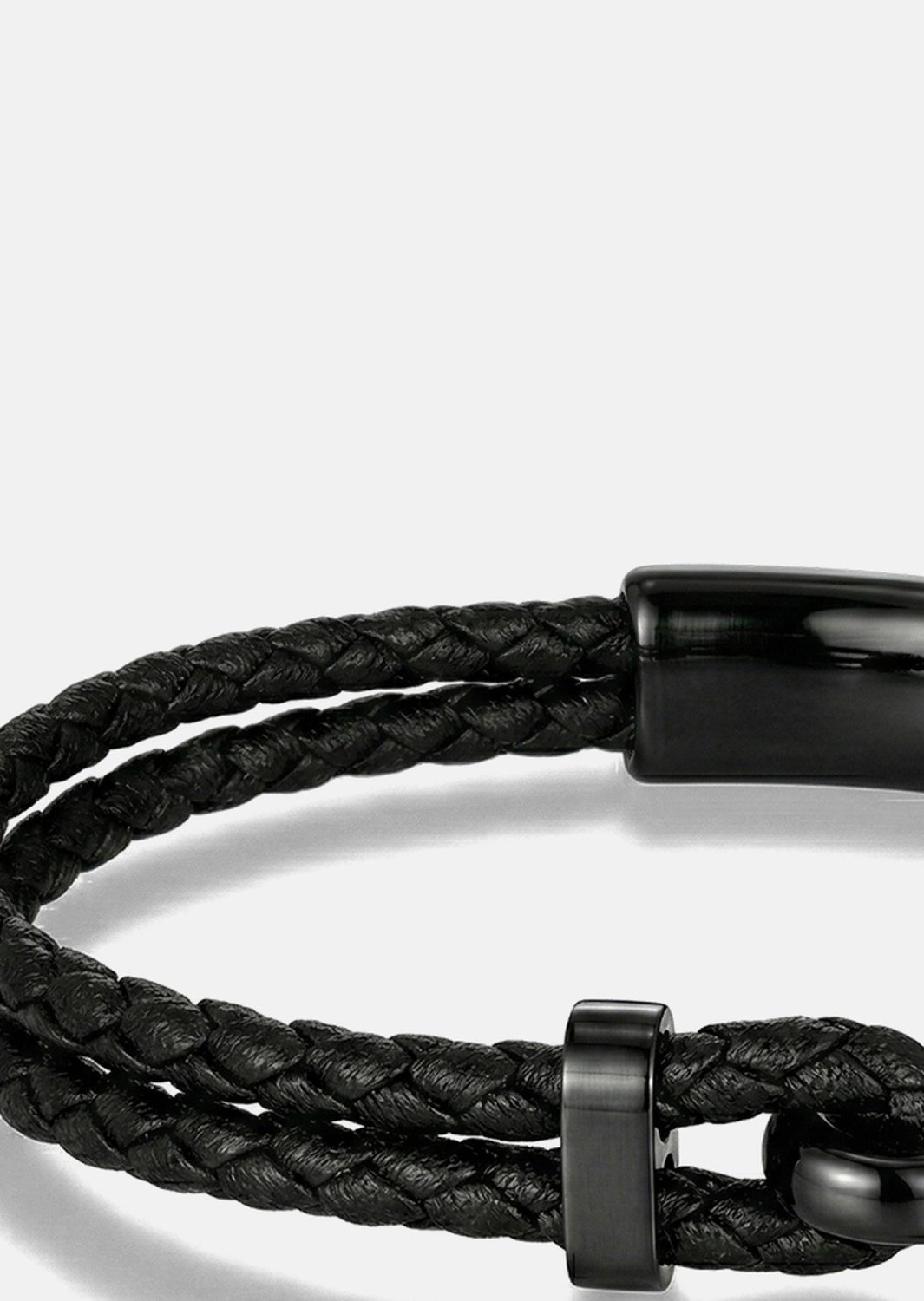 Læderarmbånd Obsidian Link