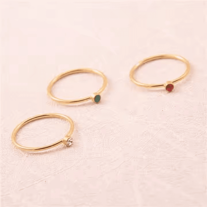 Trinity Prisma Ring - 18k Forgyldt