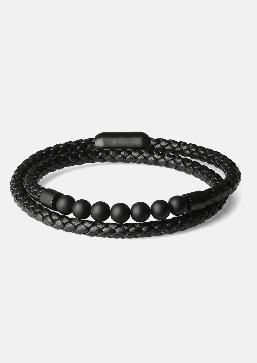 Læderarmbånd Raven Weave