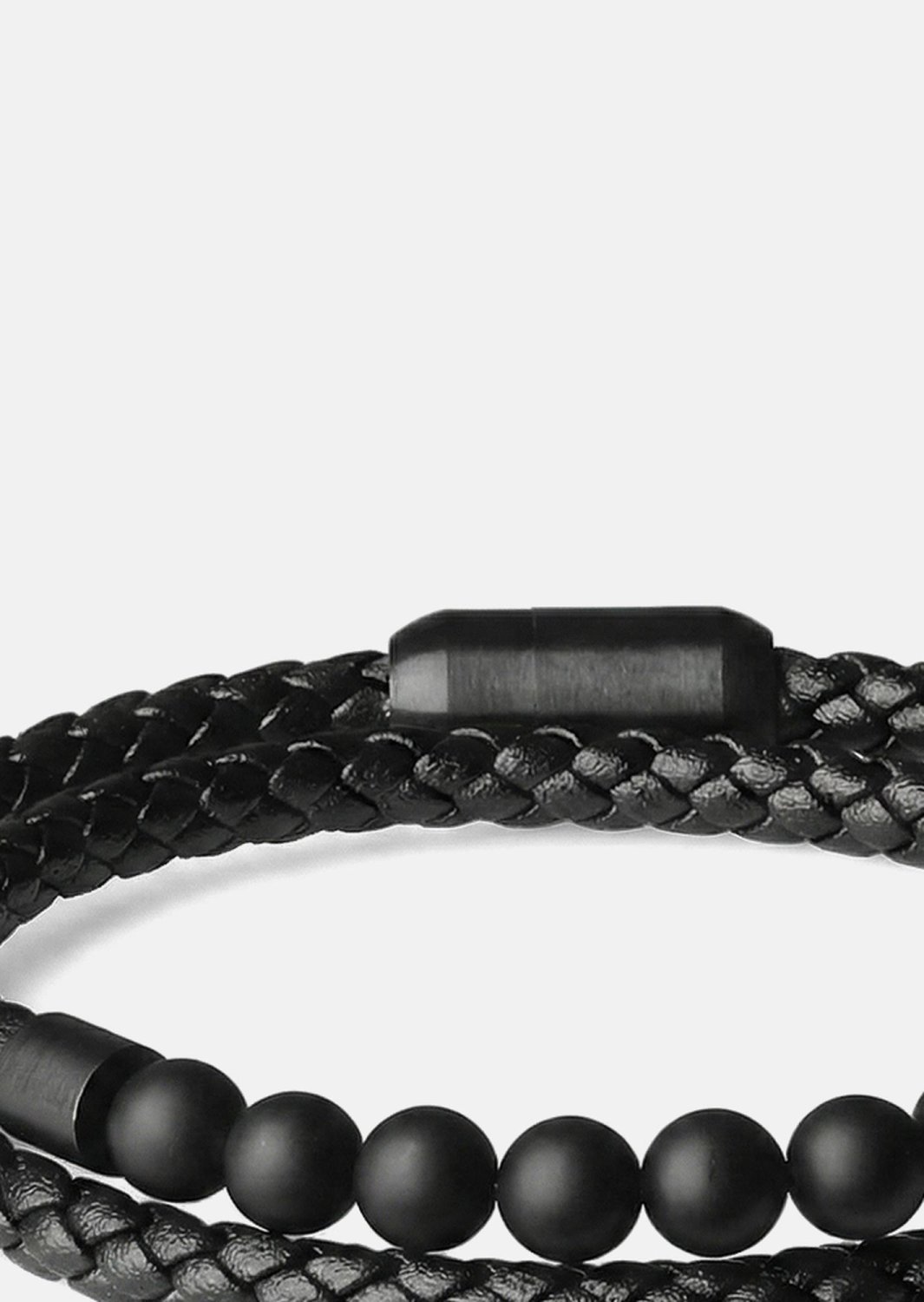 Læderarmbånd Raven Weave