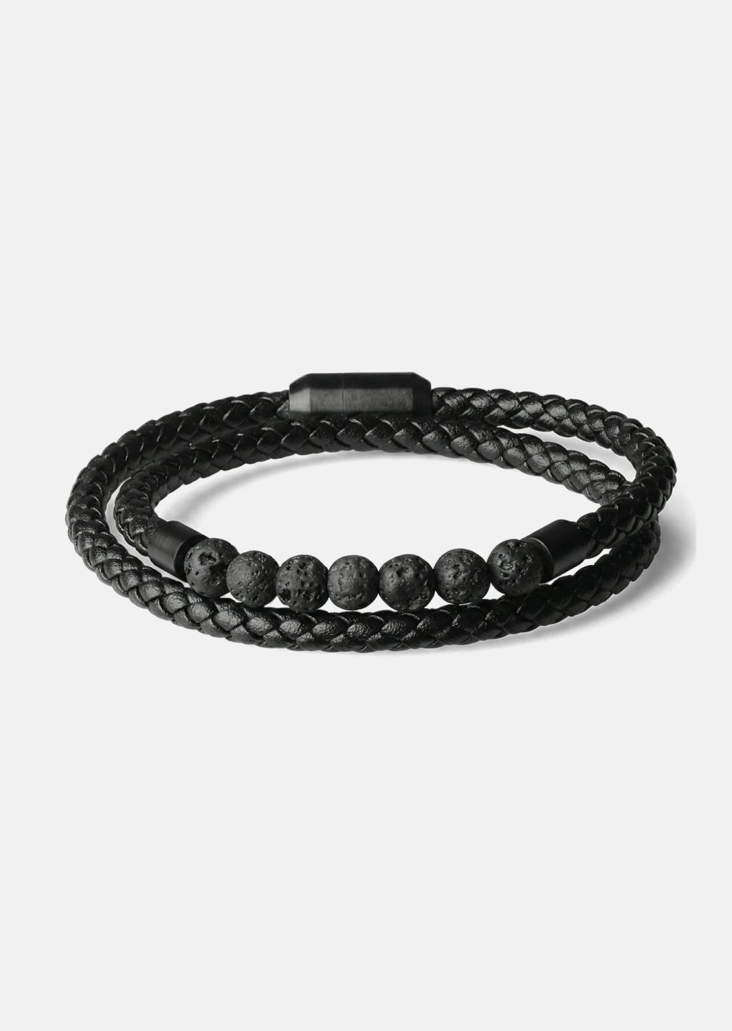 Læderarmbånd Obsidian Grip