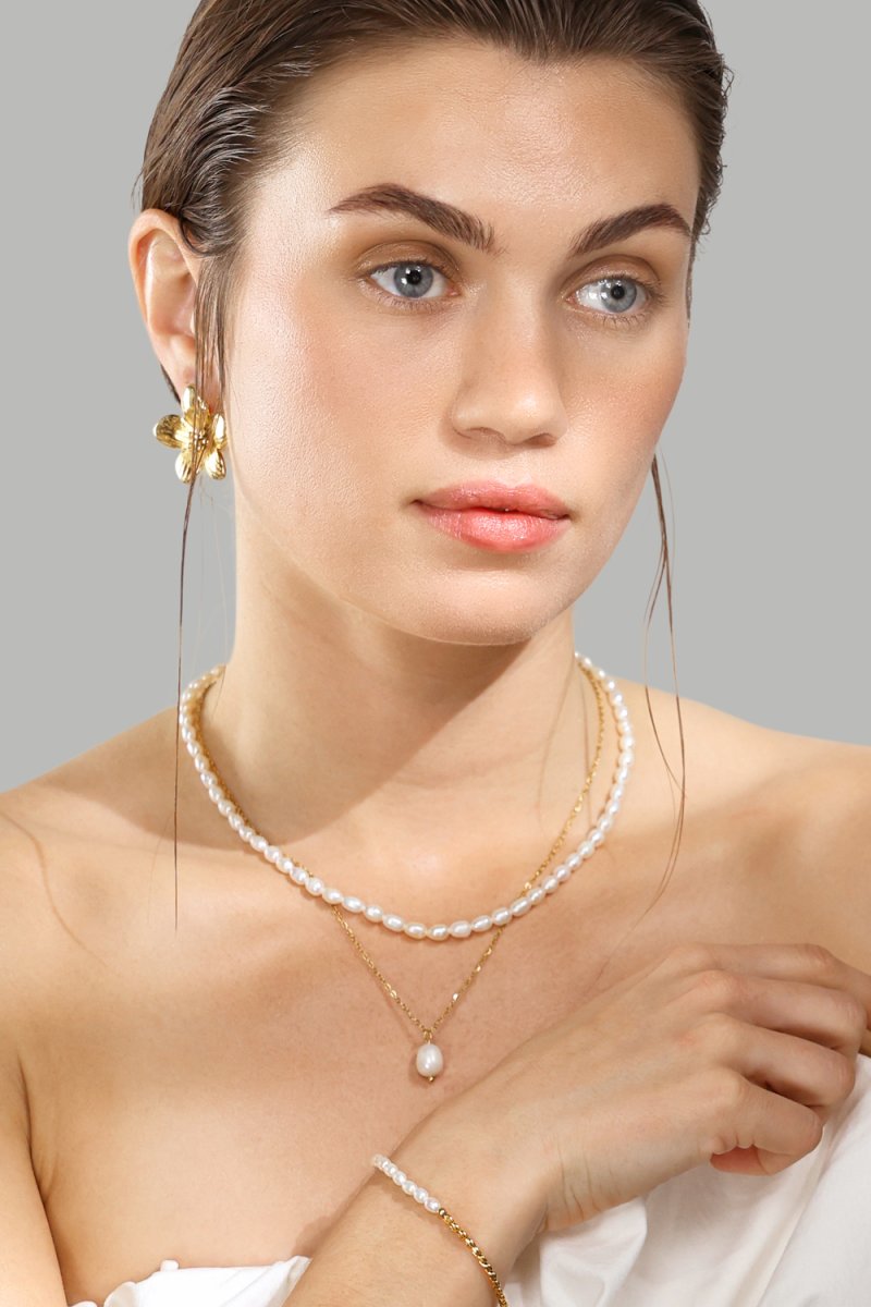 Øreringe Flora Shine – 18k Forgyldte