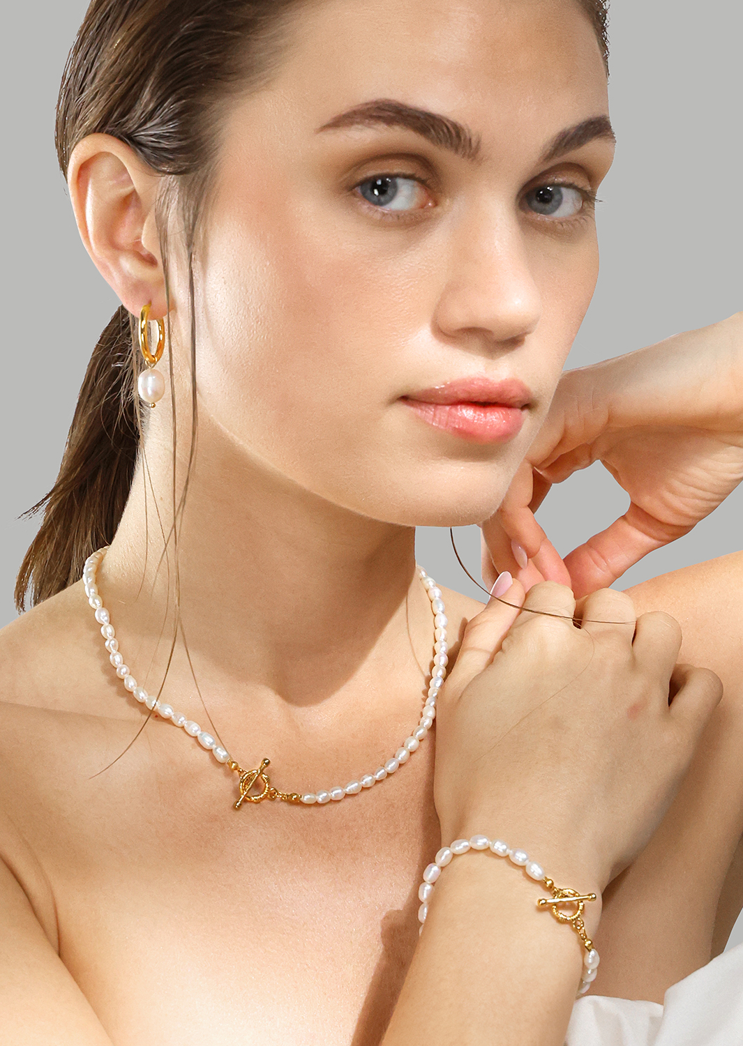 Halskæde Classic Pearl - 18k Forgyldt