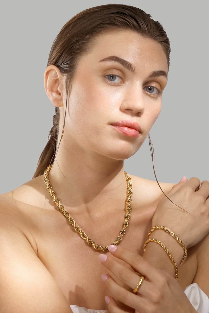 Armbånd Tresse - 18k Forgyldt