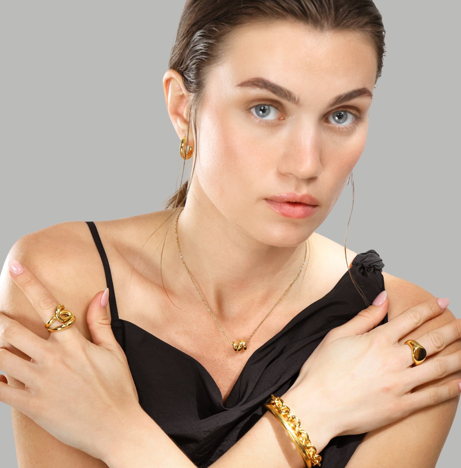 Øreringe Bold Glow – 18k Forgyldte