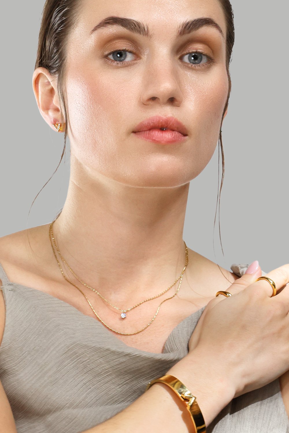 Armbånd V-Lock - 18k Forgyldt