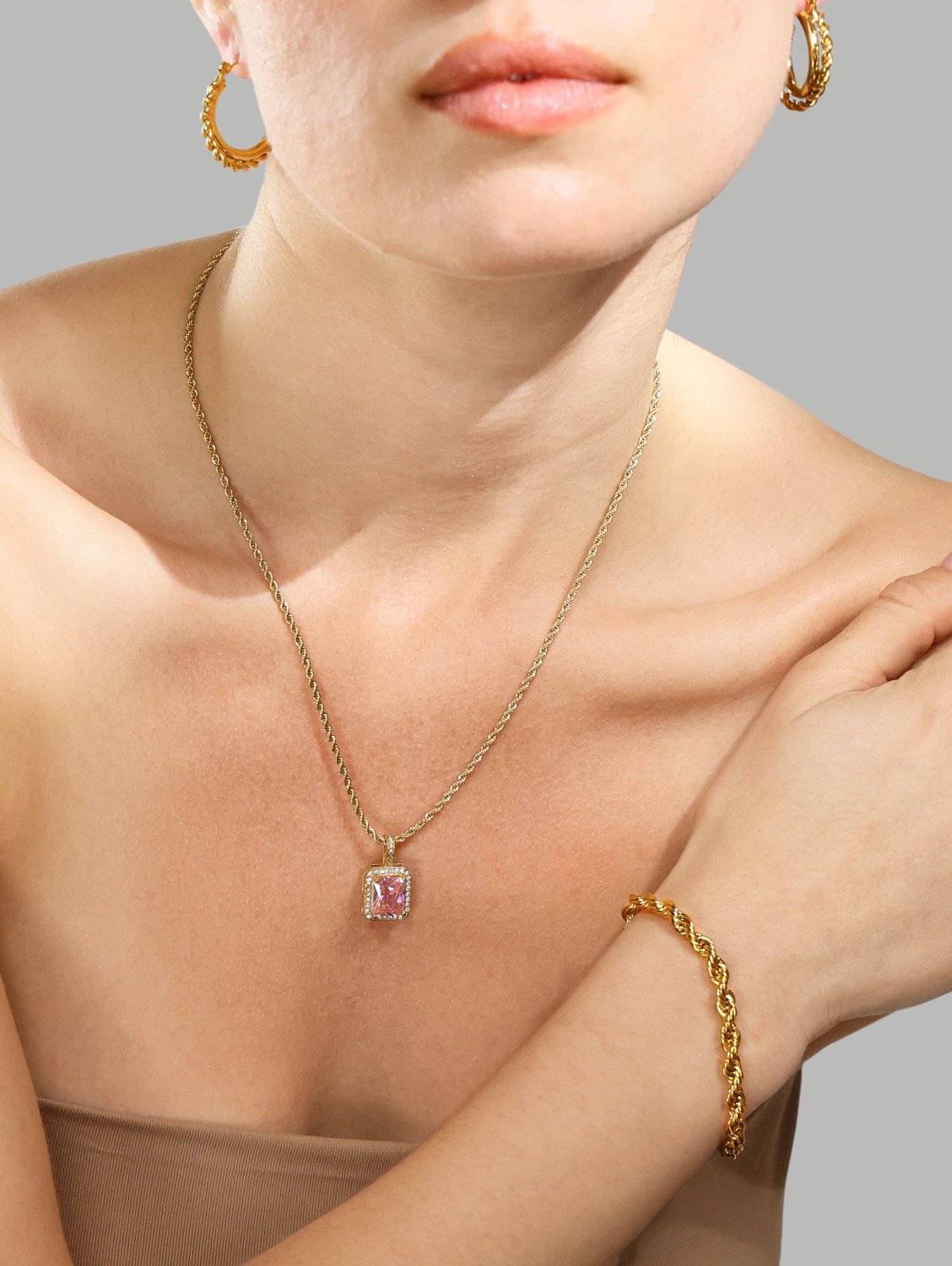 Armbånd Tresse - 18k Forgyldt