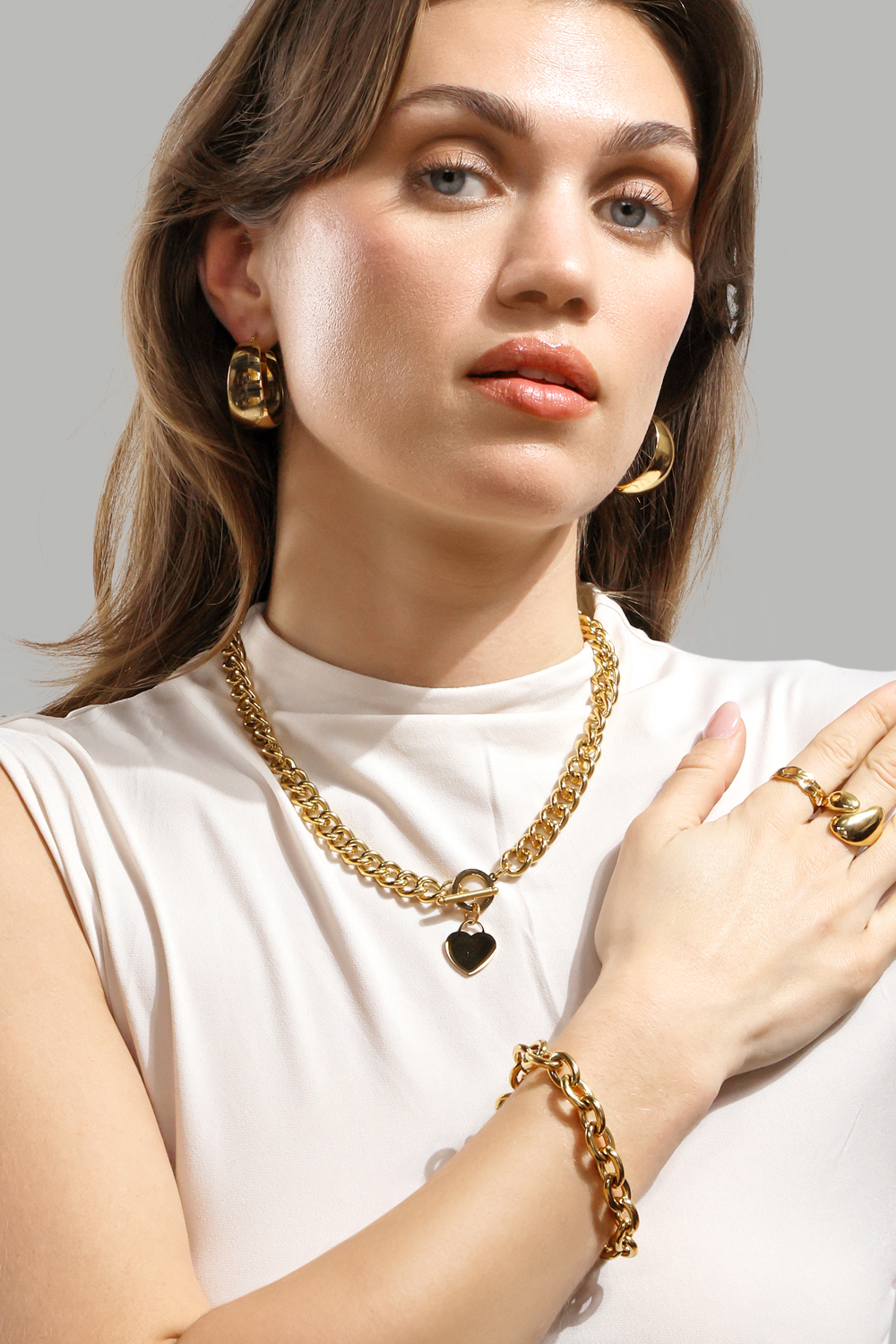 Celeste Ørering - 18k Forgyldt