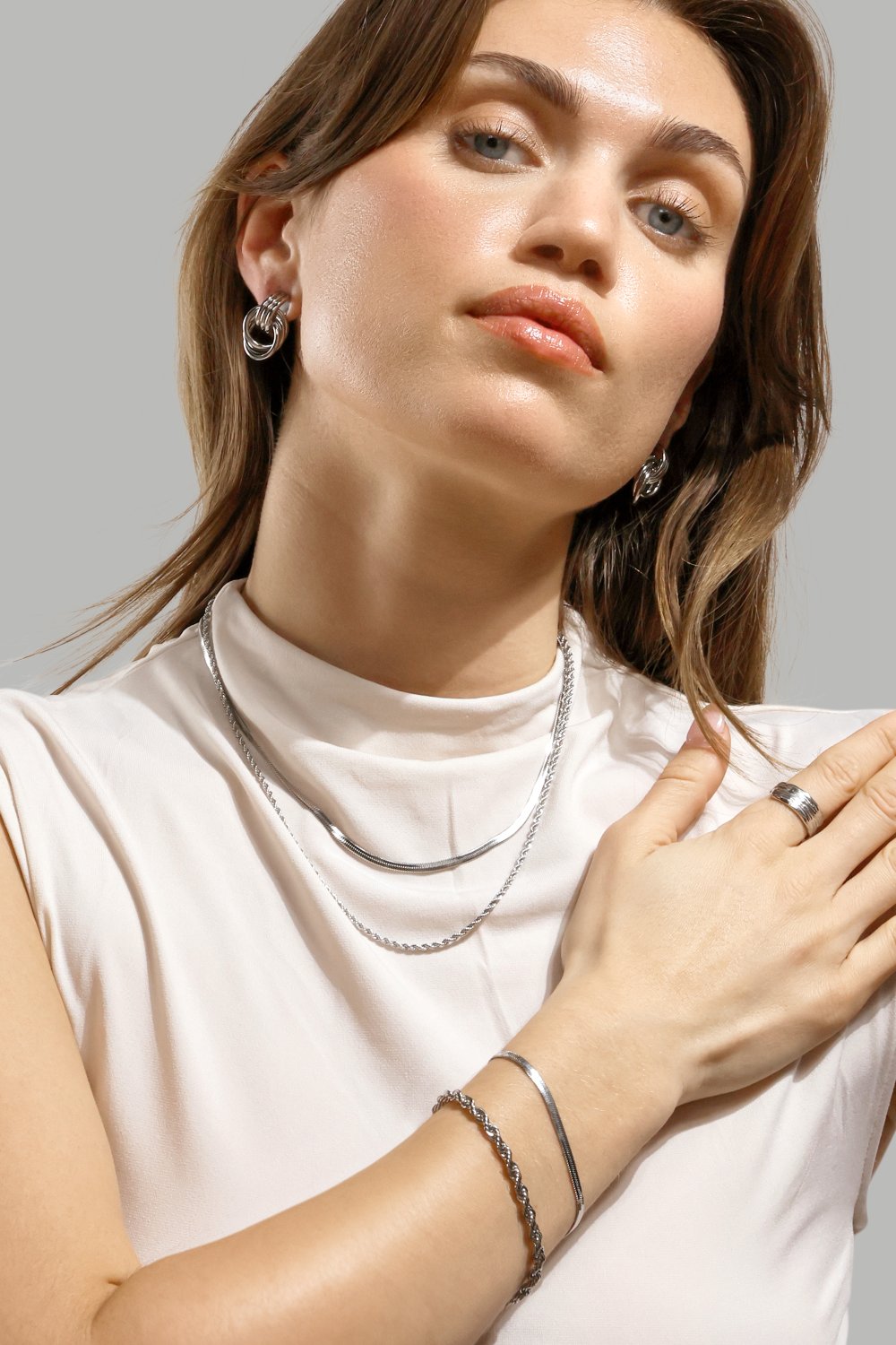 Armbånd Sleek Chain - Forsølvet