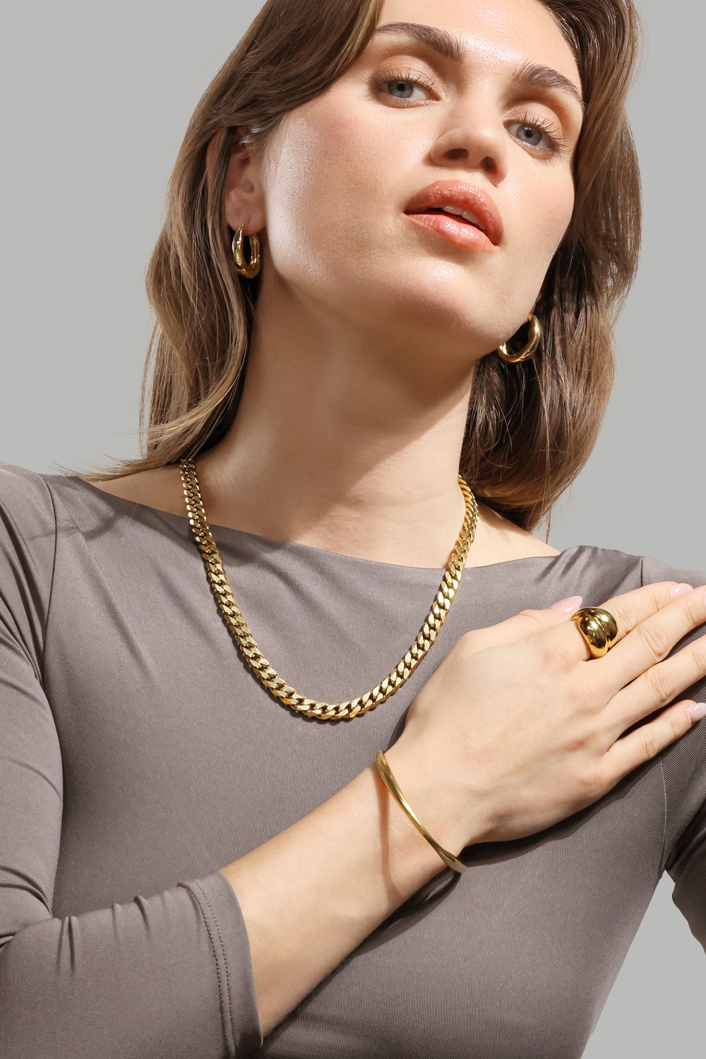 Ring Bold Flow - 18k Forgyldt