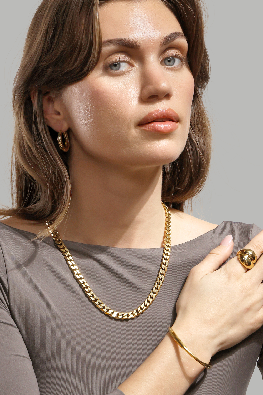 Ring Bold Flow - 18k Forgyldt