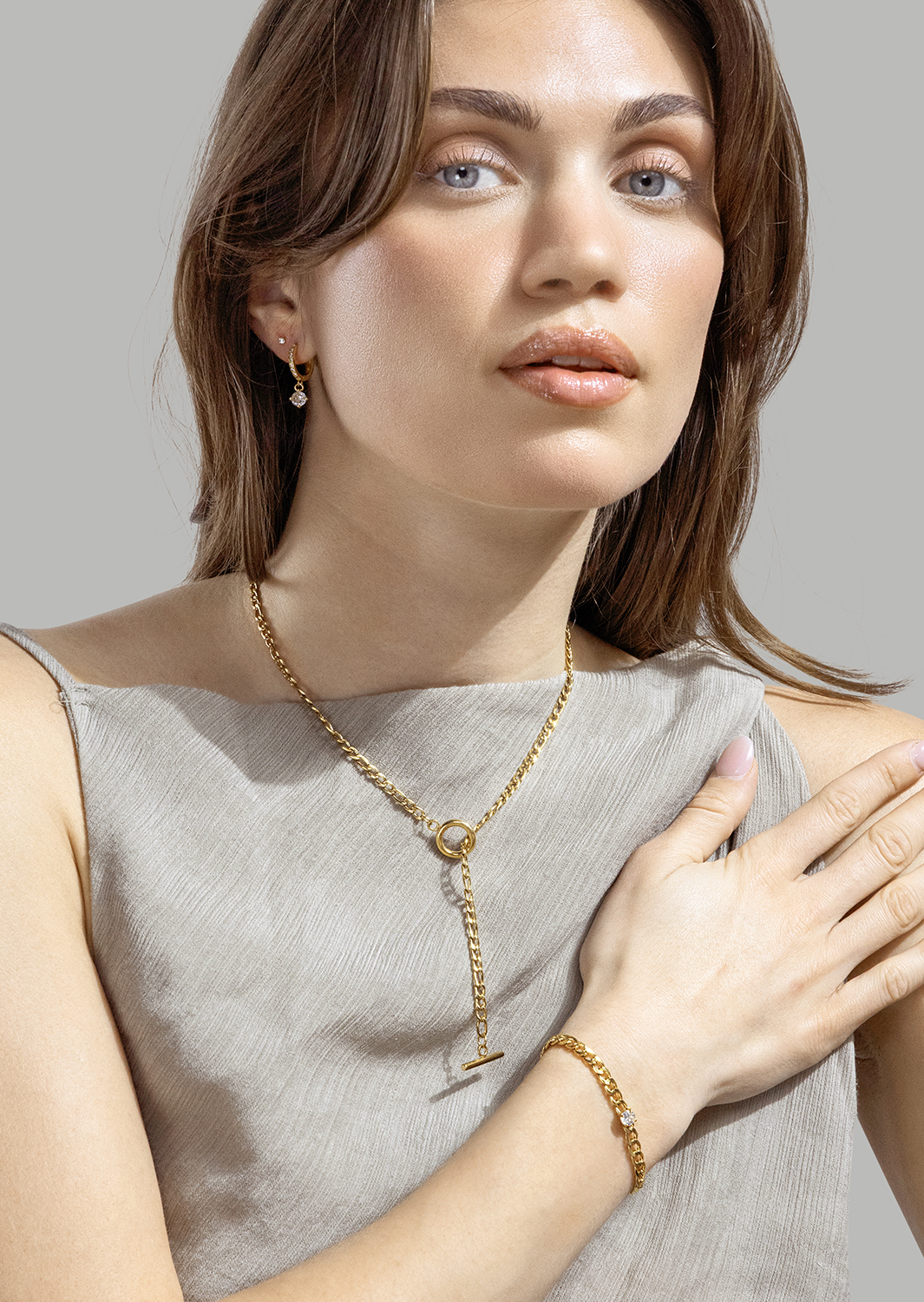 Ørering Celeste Drops - 18k Forgyldt