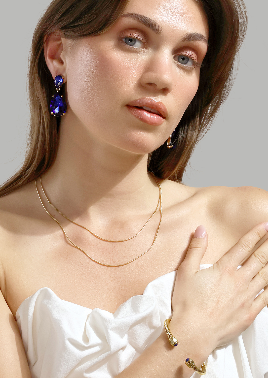 Armbånd Aumaura Blue - 18k Forgyldt