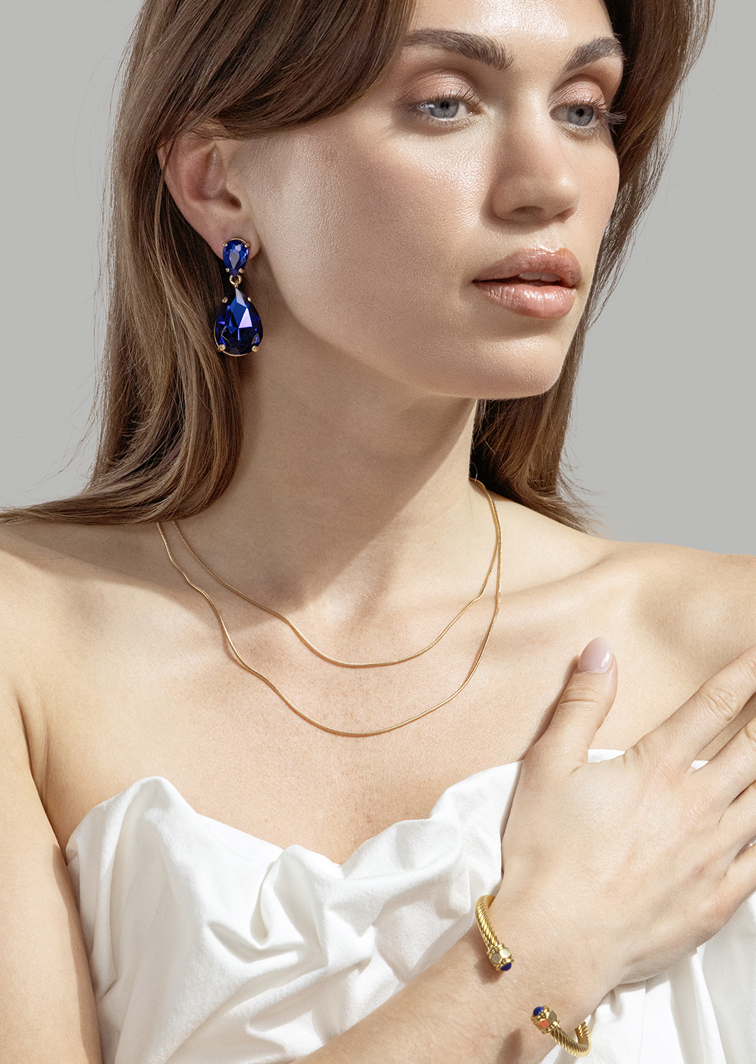 Armbånd Aumaura Blue - 18k Forgyldt