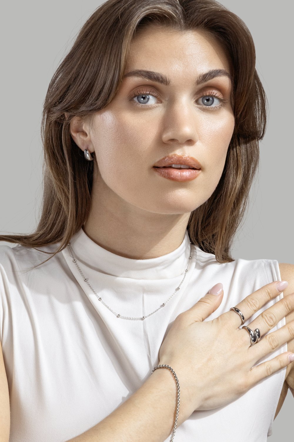 Halskæde Majestic - Silver Plated