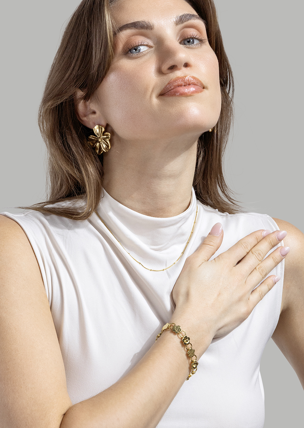 Halskæde Dots - 18k Forgyldt